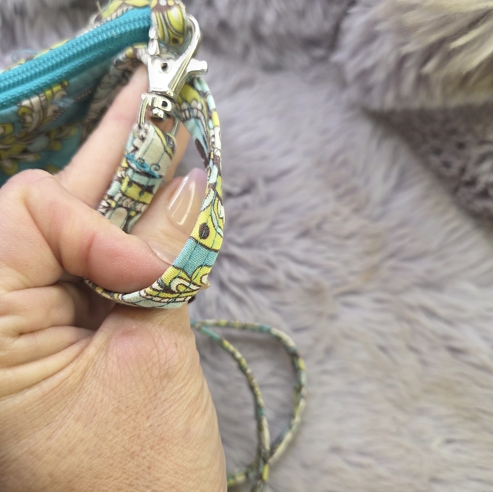 Vera Bradley Peacock Garden Crossbody Teal - Picture 7 of 9
